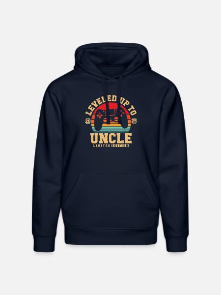 Ascended to Uncle 2025 - Stanley/Stella DRUMMER Unisex Organic Hoodie - french navy