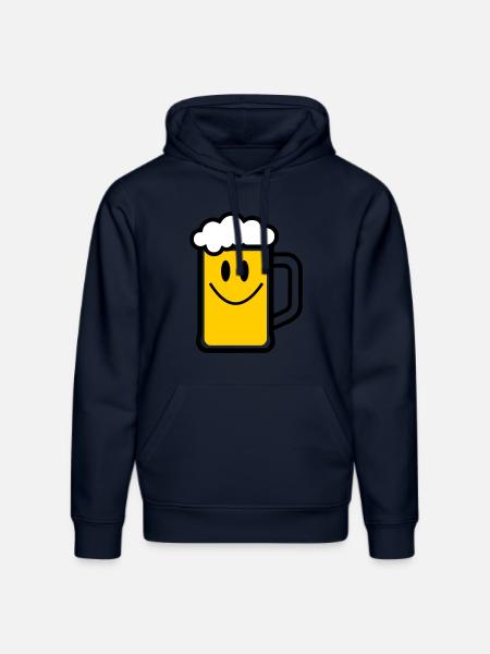 Beer face - Stanley/Stella DRUMMER Unisex Organic Hoodie - french navy