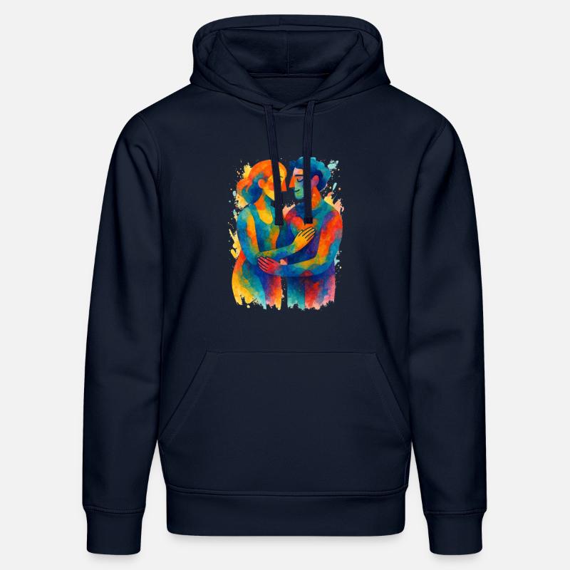 0013 amour abstrait - Sweat à capuche bio DRUMMER Stanley/Stella Unisexe - bleu marine