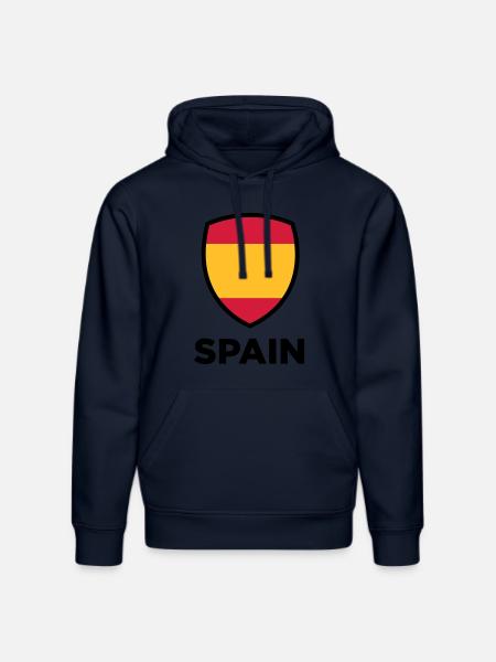 National Flag of Spain - Stanley/Stella DRUMMER Unisex Organic Hoodie - french navy