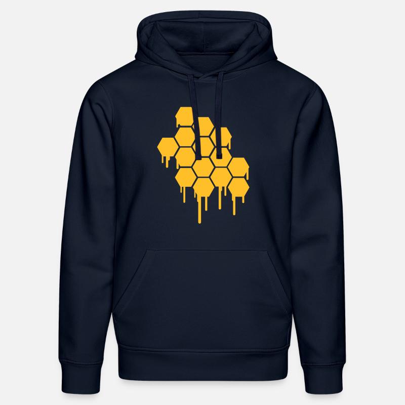 Honeycombs Pattern - Stanley/Stella Unisex Bio-Hoodie DRUMMER  - French Navy
