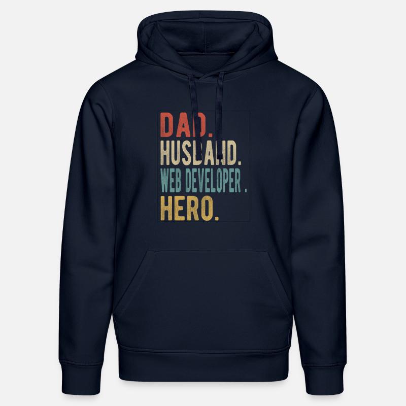 Web Entwickler Papa Ehemann Held - Stanley/Stella Unisex Bio-Hoodie DRUMMER  - French Navy