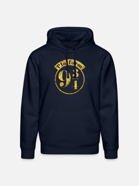 Harry Potter Platform 9 3/4 Gold - Stanley/Stella DRUMMER økologisk unisex-hoodie - navy