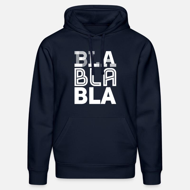 bla bla bla - Sweat à capuche bio DRUMMER Stanley/Stella Unisexe - bleu marine