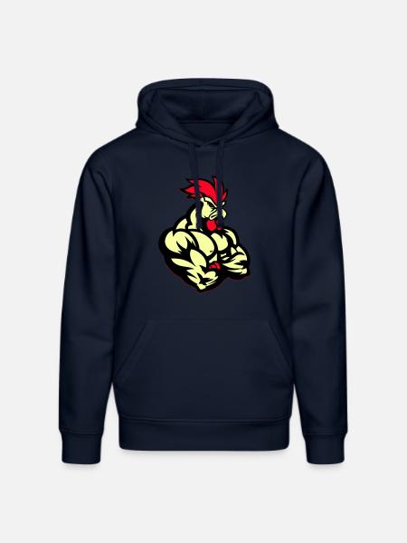 Rooster Comic - Stanley/Stella DRUMMER Unisex Organic Hoodie - french navy