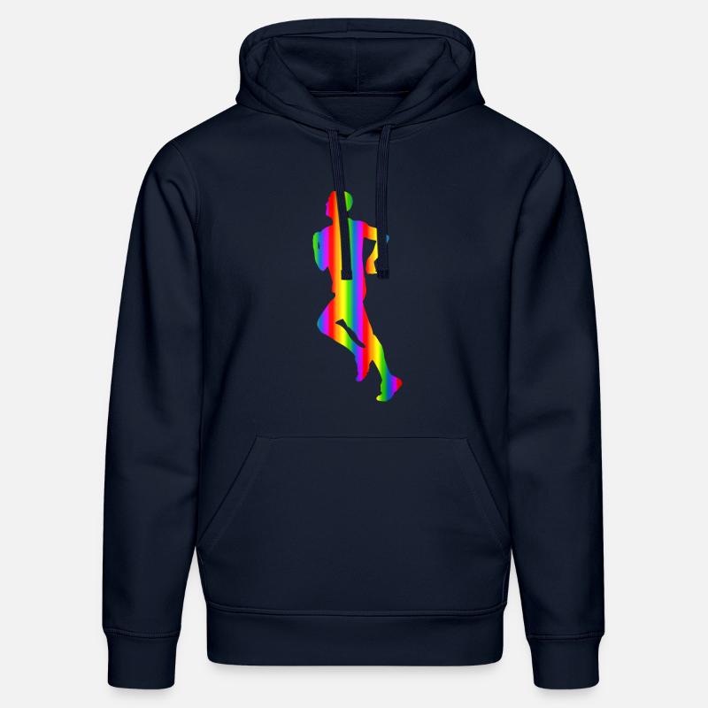 Bunter Läufer Regenbogen - Stanley/Stella Unisex Bio-Hoodie DRUMMER  - French Navy