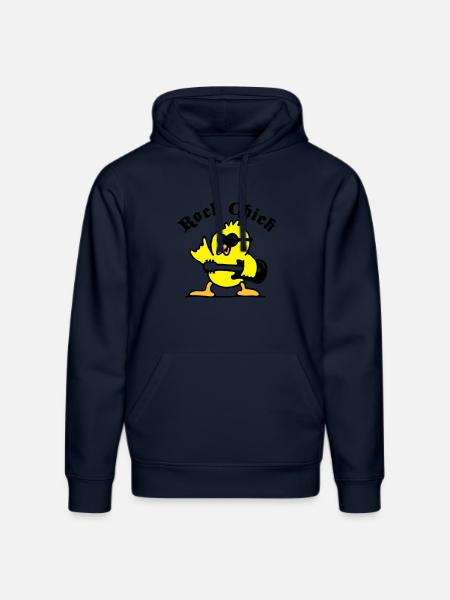 rock_chick_weiss_3c - Stanley/Stella DRUMMER Unisex Organic Hoodie - french navy