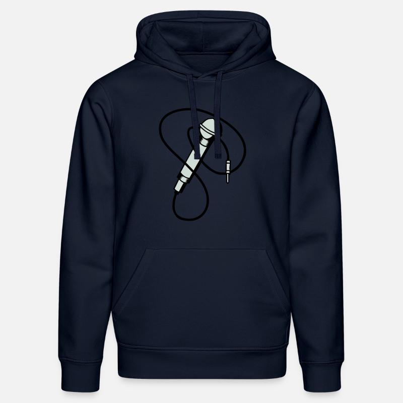 microphone - Sweat à capuche bio DRUMMER Stanley/Stella Unisexe - bleu marine