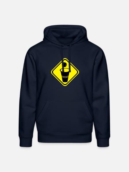 Danger sign beer pong zone2 - Stanley/Stella DRUMMER Unisex Organic Hoodie - french navy