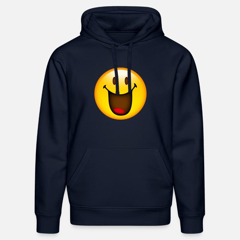 Smiley Glossy Happy - Sweat à capuche bio DRUMMER Stanley/Stella Unisexe - bleu marine