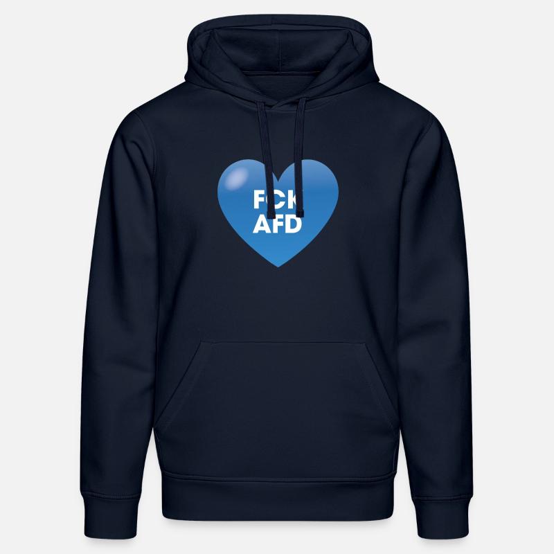 FCK AFD Herz Blau - Stanley/Stella Unisex Bio-Hoodie DRUMMER - French Navy