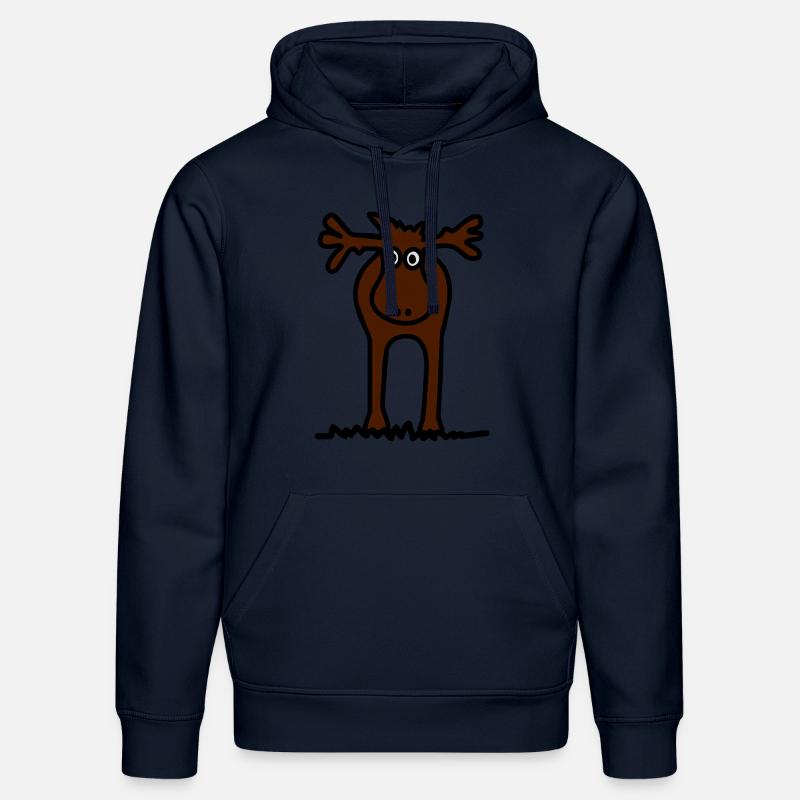 Lustiger Elch oder Rentier? - Stanley/Stella Unisex Bio-Hoodie DRUMMER  - French Navy
