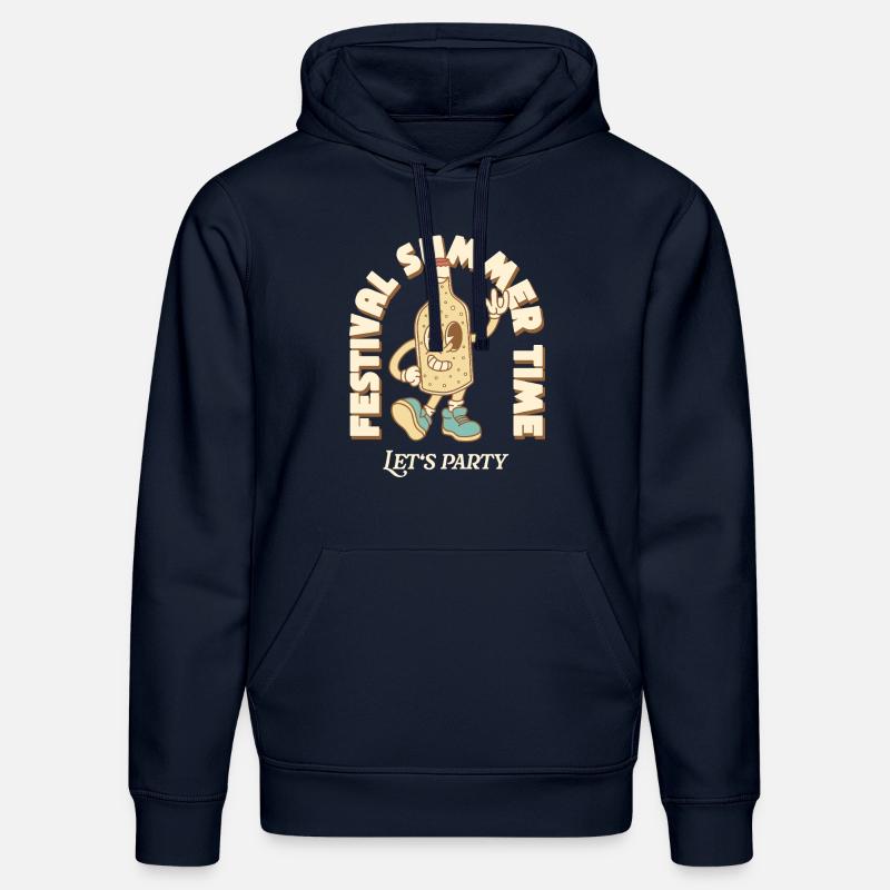 Festival Rétro Design - Sweat à capuche bio DRUMMER Stanley/Stella Unisexe - bleu marine
