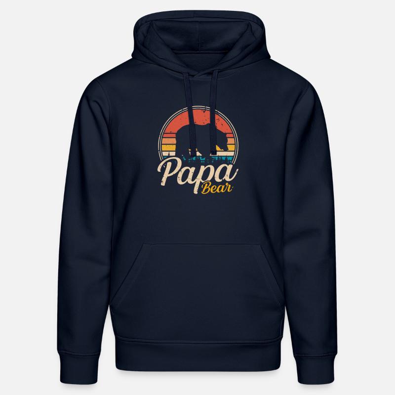 Papa Bear Retro - Stanley/Stella Unisex Bio-Hoodie DRUMMER  - French Navy