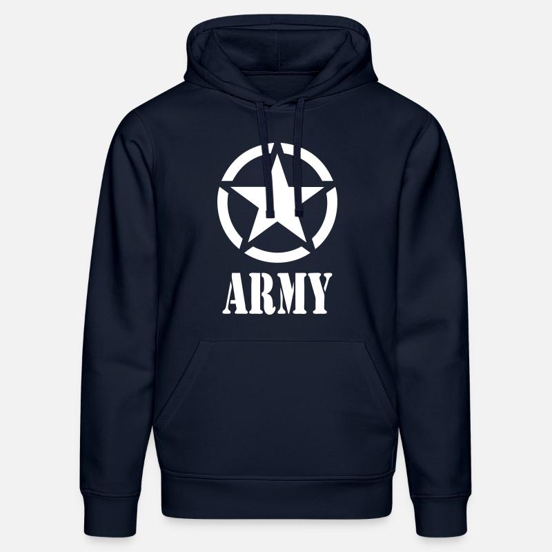 Army star 01 - Sweat à capuche bio DRUMMER Stanley/Stella Unisexe - bleu marine