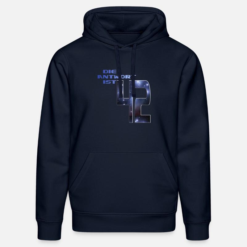 La réponse est 42 - Sweat à capuche bio DRUMMER Stanley/Stella Unisexe - bleu marine
