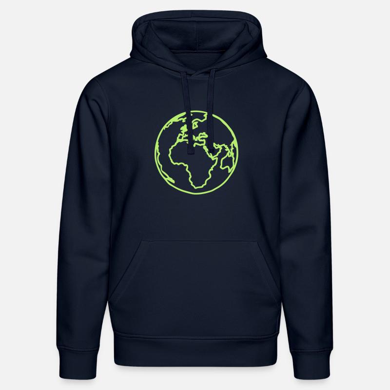 planete terre bleu4 - Sweat à capuche bio DRUMMER Stanley/Stella Unisexe - bleu marine