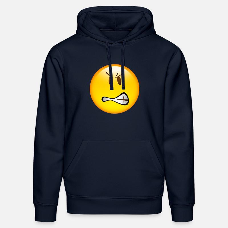 Smiley Glossy Angry - Sweat à capuche bio DRUMMER Stanley/Stella Unisexe - bleu marine