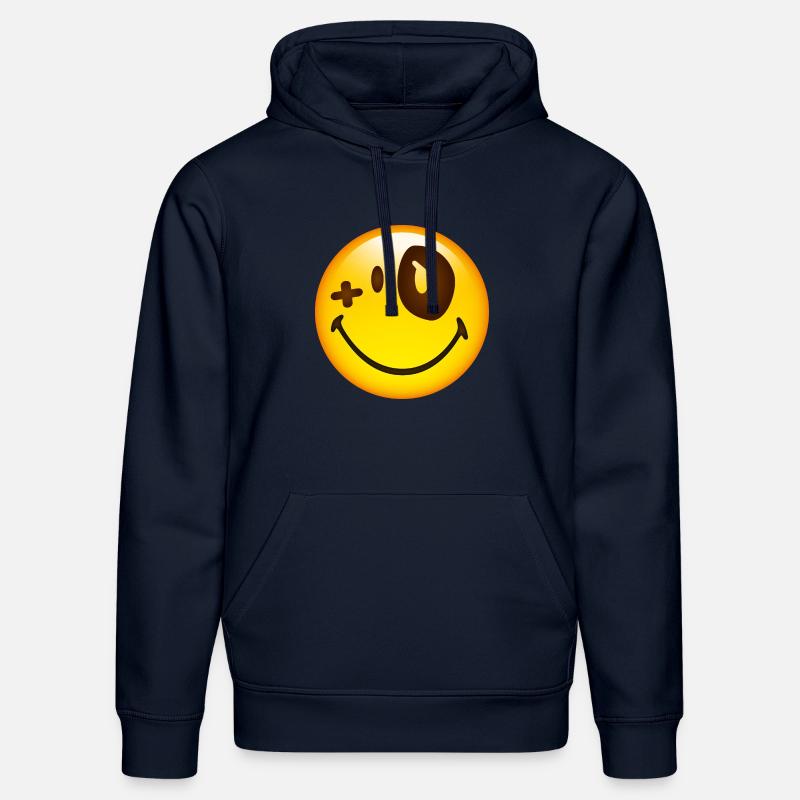 Smiley Blue Eye - Sweat à capuche bio DRUMMER Stanley/Stella Unisexe - bleu marine