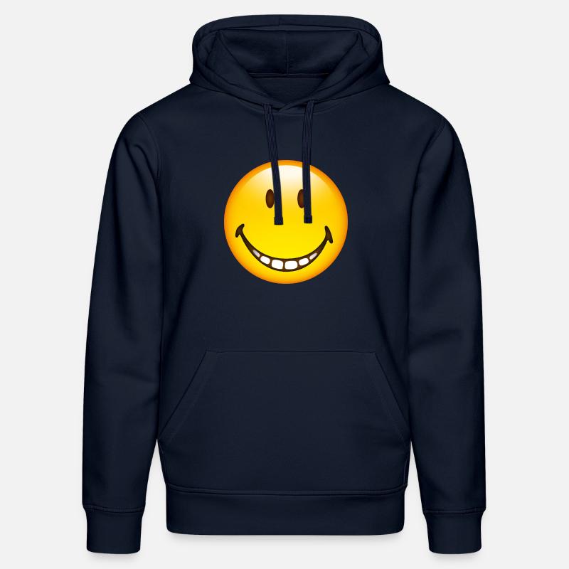 Smiley Grin - Ekologiczna bluza z kapturem typu unisex Stanley/Stella DRUMMER  - granatowy