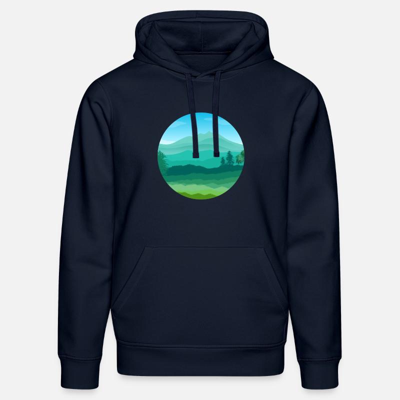 paysage naturel - Sweat à capuche bio DRUMMER Stanley/Stella Unisexe - bleu marine