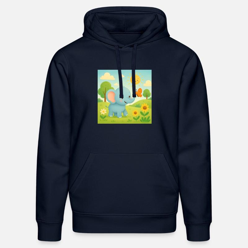 Éléphant - Sweat à capuche bio DRUMMER Stanley/Stella Unisexe - bleu marine