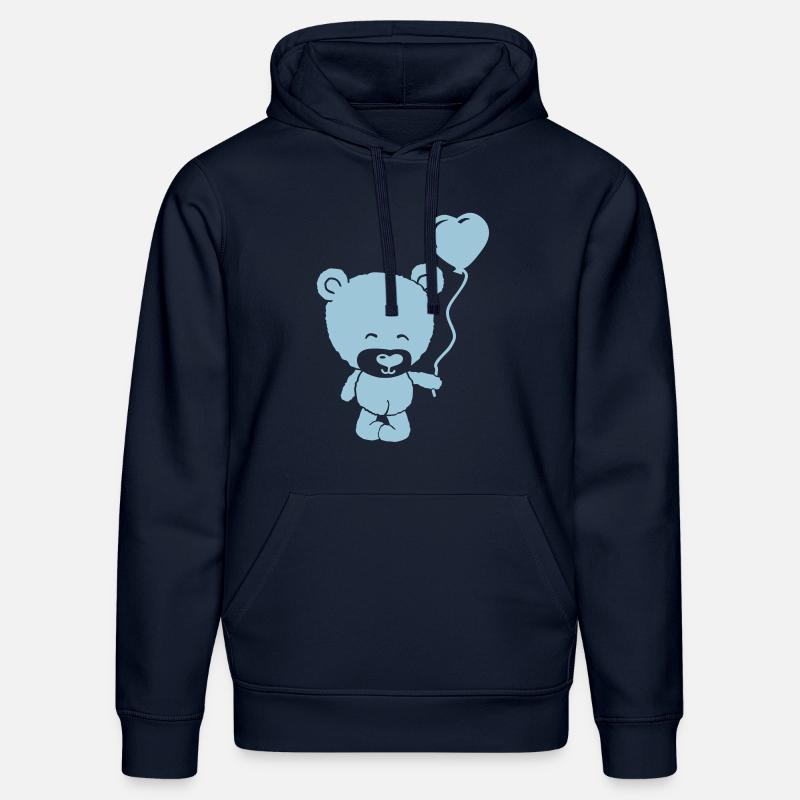 cute bear boy - Sweat à capuche bio DRUMMER Stanley/Stella Unisexe - bleu marine