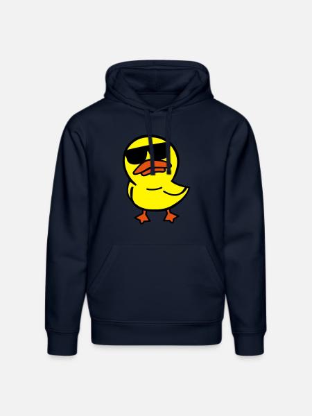 cool_duck_02 - Sweat à capuche bio DRUMMER Stanley/Stella Unisexe - bleu marine