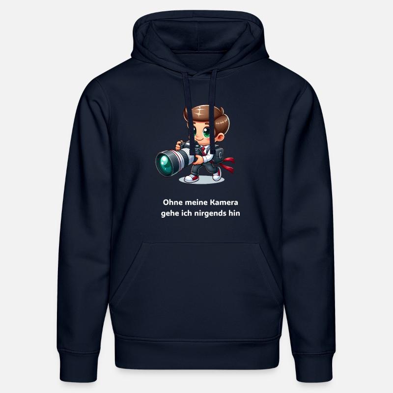 Photographe amateur - Sweat à capuche bio DRUMMER Stanley/Stella Unisexe - bleu marine