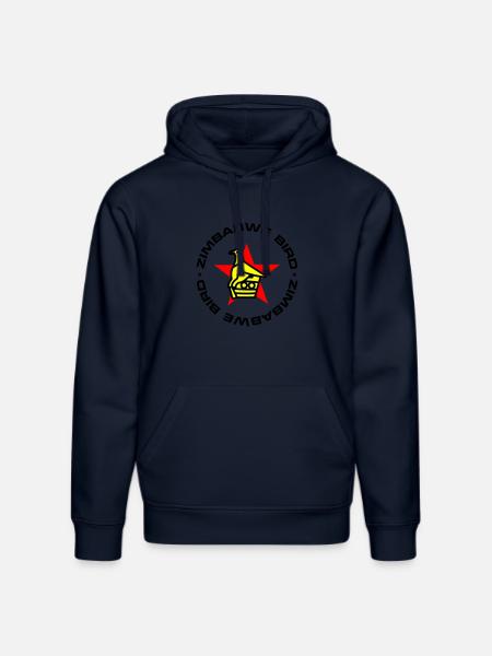Zimbabwe Bird & Star - Stanley/Stella DRUMMER Unisex Organic Hoodie - french navy