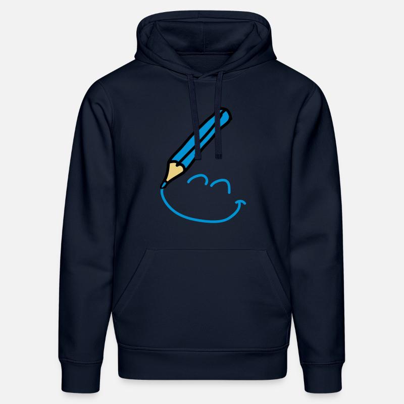 doodle_smiley_3c - Stanley/Stella Unisex Bio-Hoodie DRUMMER  - French Navy