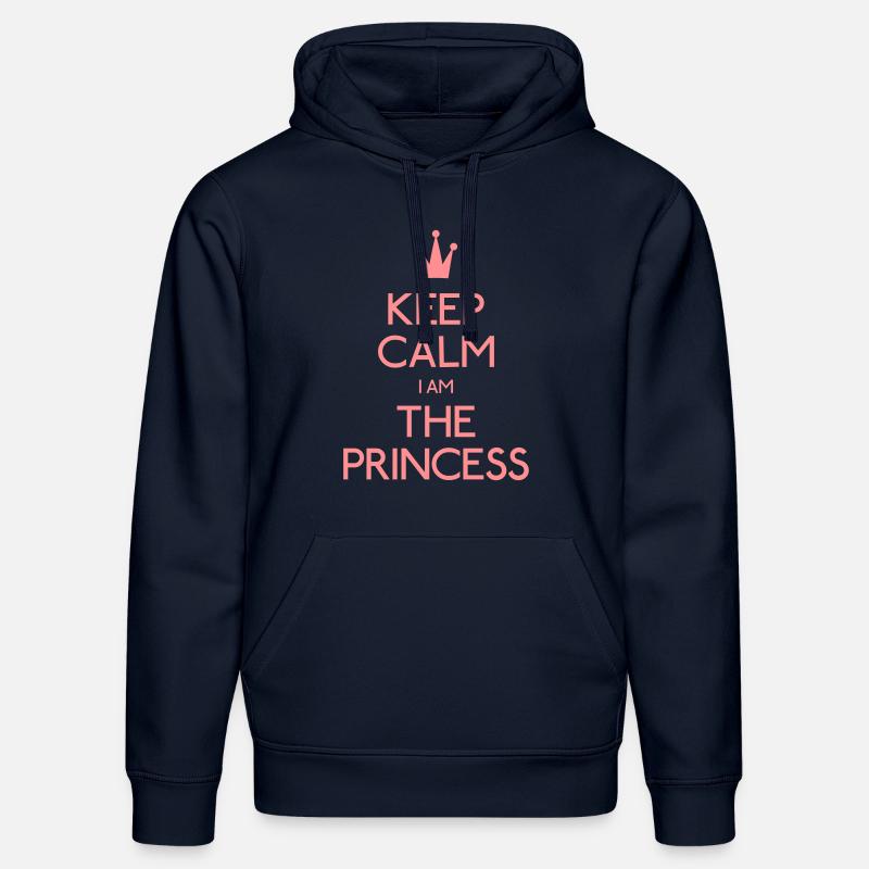 keep calm princess - Sweat à capuche bio DRUMMER Stanley/Stella Unisexe - bleu marine