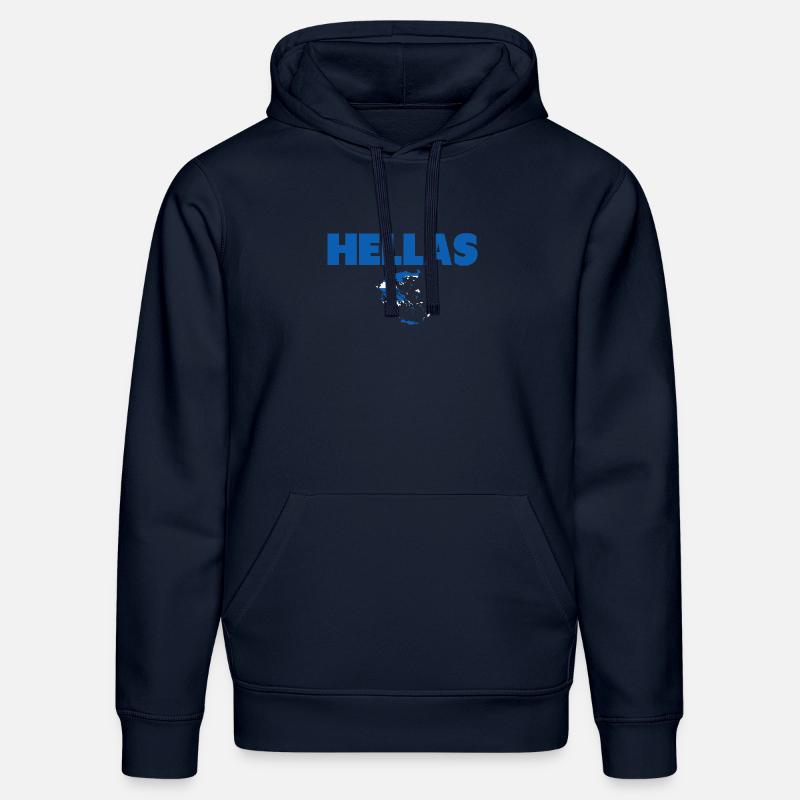 Hellas Grèce Carte Drapeau grec - Sweat à capuche bio DRUMMER Stanley/Stella Unisexe - bleu marine