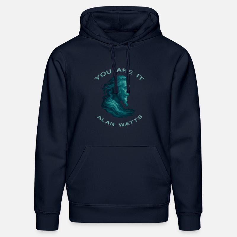 Vous êtes Alan Watts Art - Sweat à capuche bio DRUMMER Stanley/Stella Unisexe - bleu marine