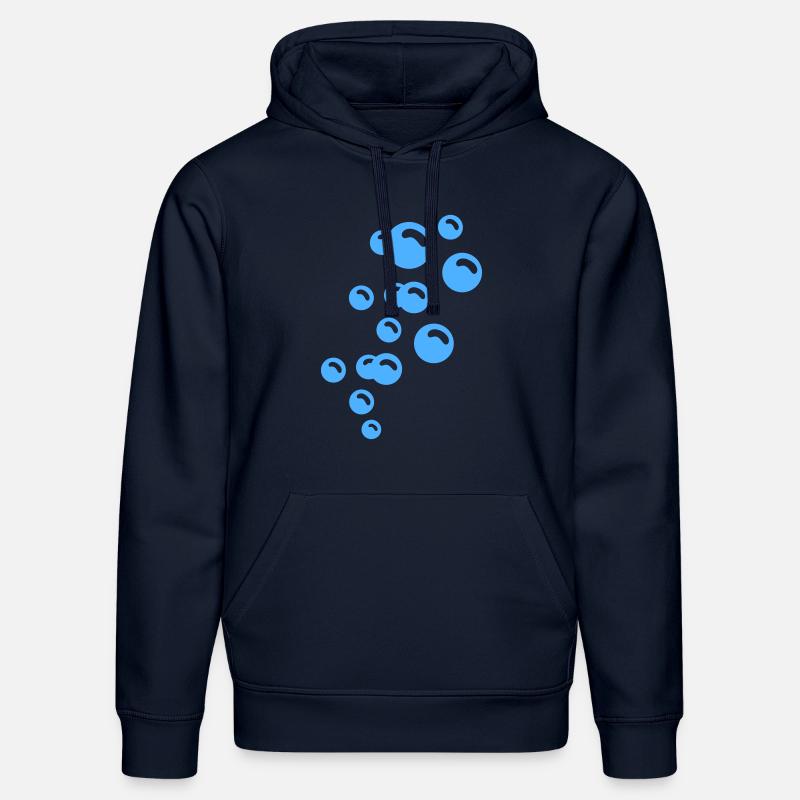 Bubbles / bulles (1c) - Sweat à capuche bio DRUMMER Stanley/Stella Unisexe - bleu marine