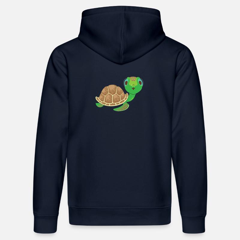 Tortue Kawaii : Charme Doux - Sweat à capuche bio DRUMMER Stanley/Stella Unisexe - bleu marine