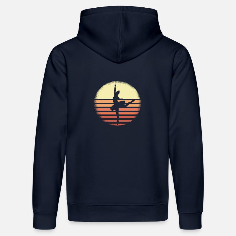 Silhouette de ballerine de ballet – - Sweat à capuche bio DRUMMER Stanley/Stella Unisexe - bleu marine