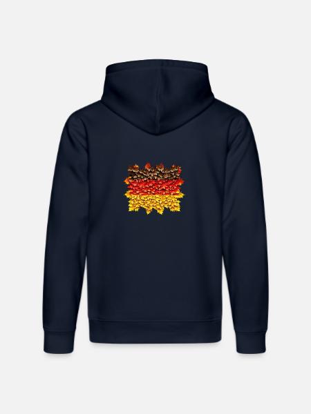 German flag autumn in Germany - Stanley/Stella DRUMMER Unisex Organic Hoodie - french navy