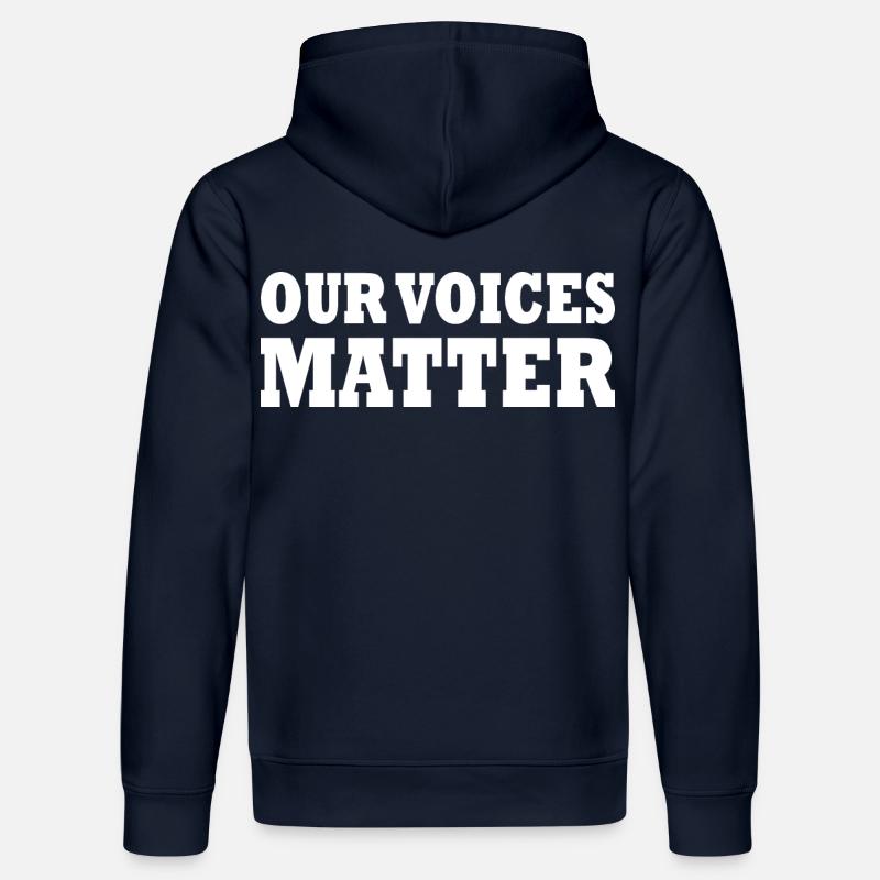 Our voices matter - Sweat à capuche bio DRUMMER Stanley/Stella Unisexe - bleu marine