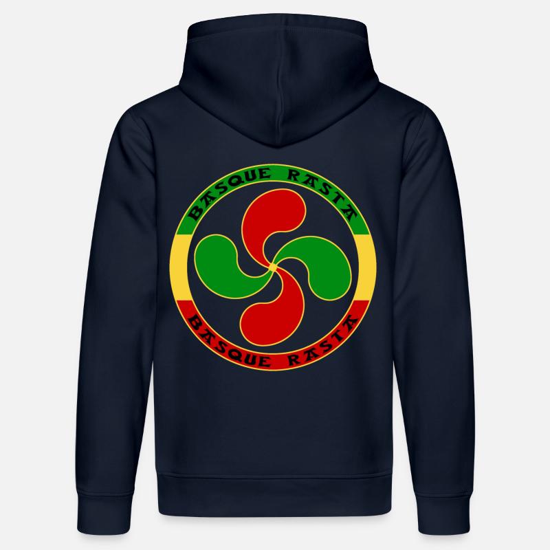 rasta basque cross - Sweat à capuche bio DRUMMER Stanley/Stella Unisexe - bleu marine
