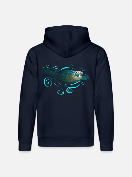 Wasserschildkröte - Stanley/Stella DRUMMER Unisex Organic Hoodie - french navy