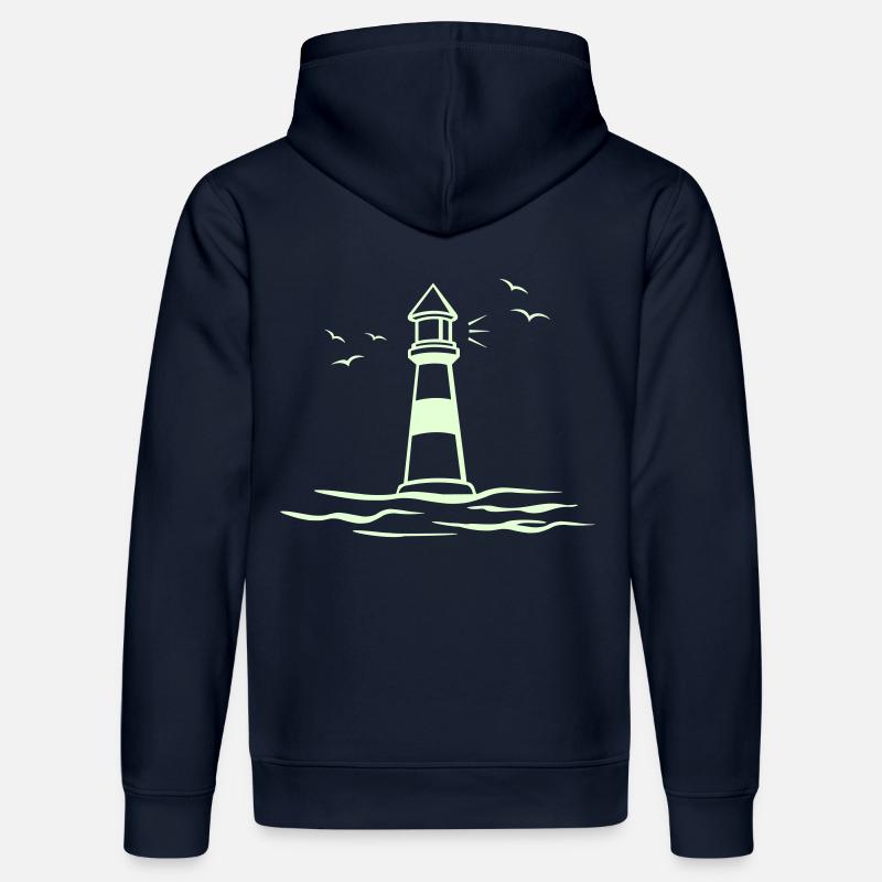 Leuchtturm, Meer, Möwen - Stanley/Stella Unisex Bio-Hoodie DRUMMER  - French Navy