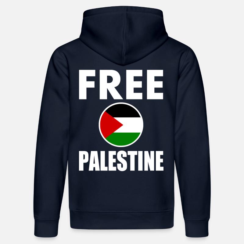 Free palestine - Sweat à capuche bio DRUMMER Stanley/Stella Unisexe - bleu marine