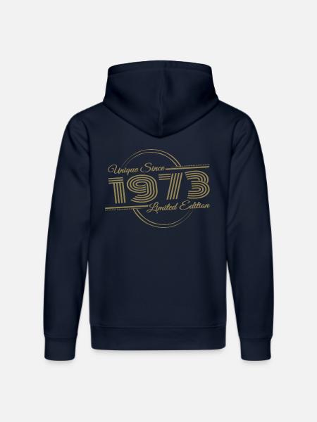Millésime 1973 Anniversaire Unique Rétro - Sweat à capuche bio DRUMMER Stanley/Stella Unisexe - bleu marine