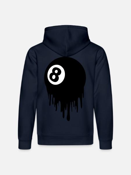 8 ball design - Sweat à capuche bio DRUMMER Stanley/Stella Unisexe - bleu marine