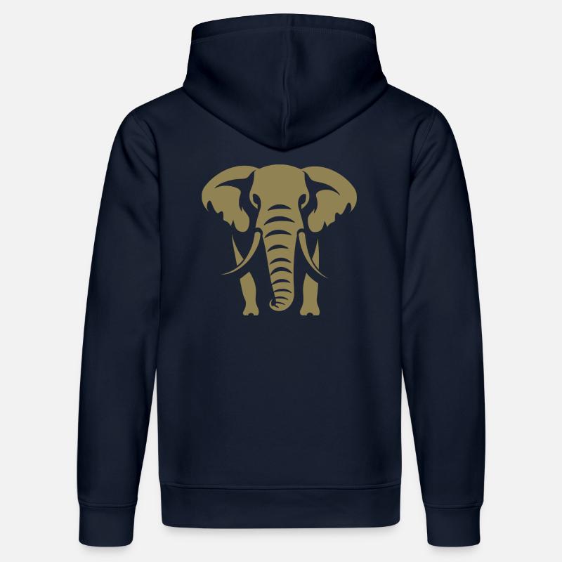 Elefant Silhouette - Stanley/Stella Unisex Bio-Hoodie DRUMMER - French Navy