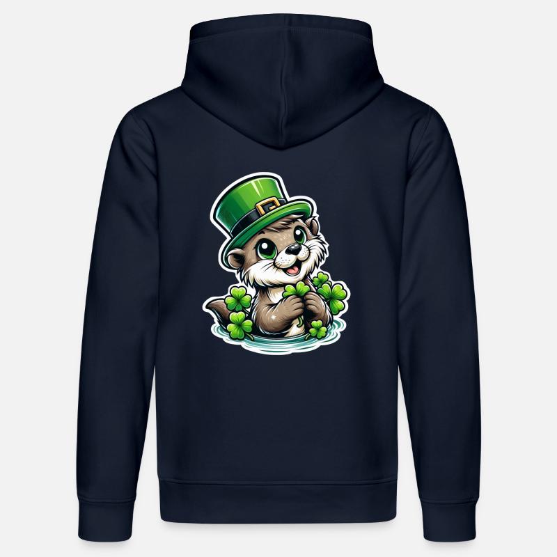 St. Patrick's Otter Spaß - Stanley/Stella Unisex Bio-Hoodie DRUMMER  - French Navy