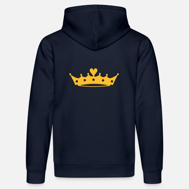 Crown with Heart - Sweat à capuche bio DRUMMER Stanley/Stella Unisexe - bleu marine