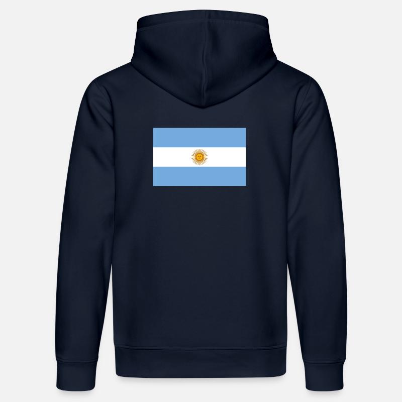 Drapeau national de l Argentine - Sweat à capuche bio DRUMMER Stanley/Stella Unisexe - bleu marine