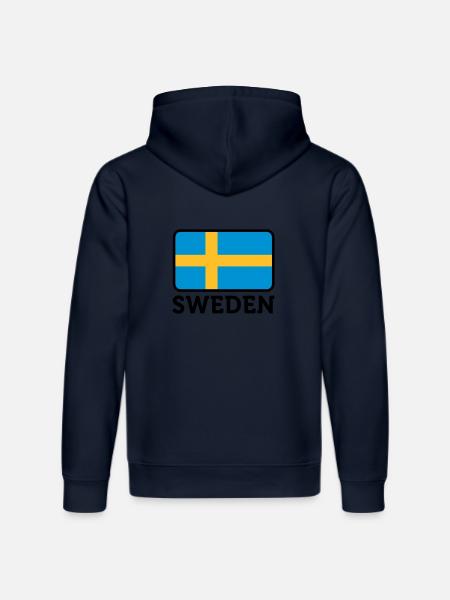 National flag of Sweden - Stanley/Stella DRUMMER Unisex Organic Hoodie - french navy